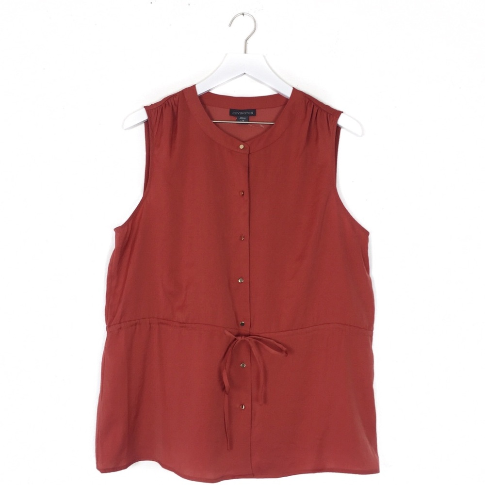 Covington | NWOT Burnt Orange Button Down Top